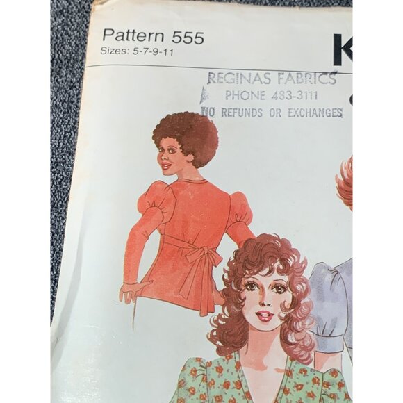 Kwik Sew Misses Blouse Sewing Pattern sz 5-11 555 - uncut - Picture 3 of 10